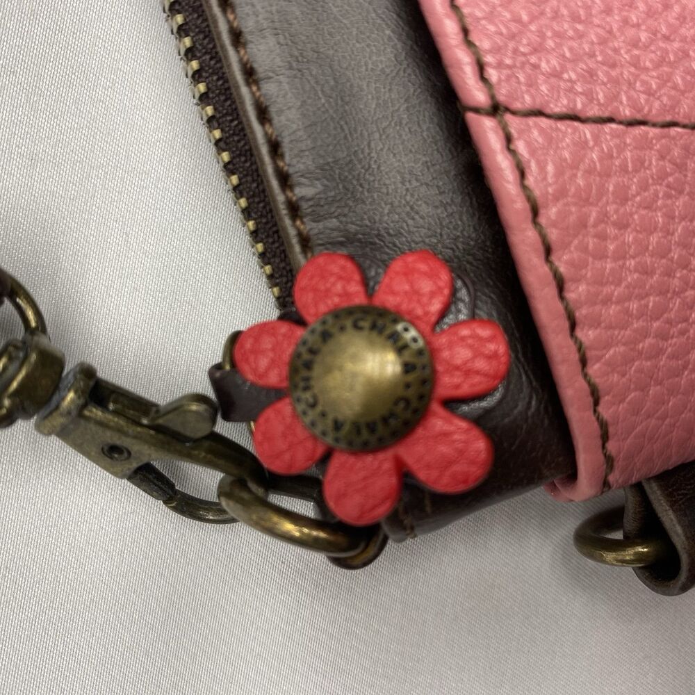 CHALA BUTTERFLY MINI CROSSBODY Strap Clutch Purse Teal Dot Pink Brown Spring Bag - Picture 3 of 14